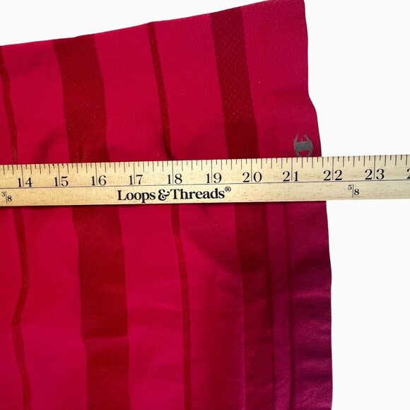 VTG Champion Double Dri Womans Large Stretch Red Striped Tee Tank Top w/ Bra USA - Picture 8 of 10